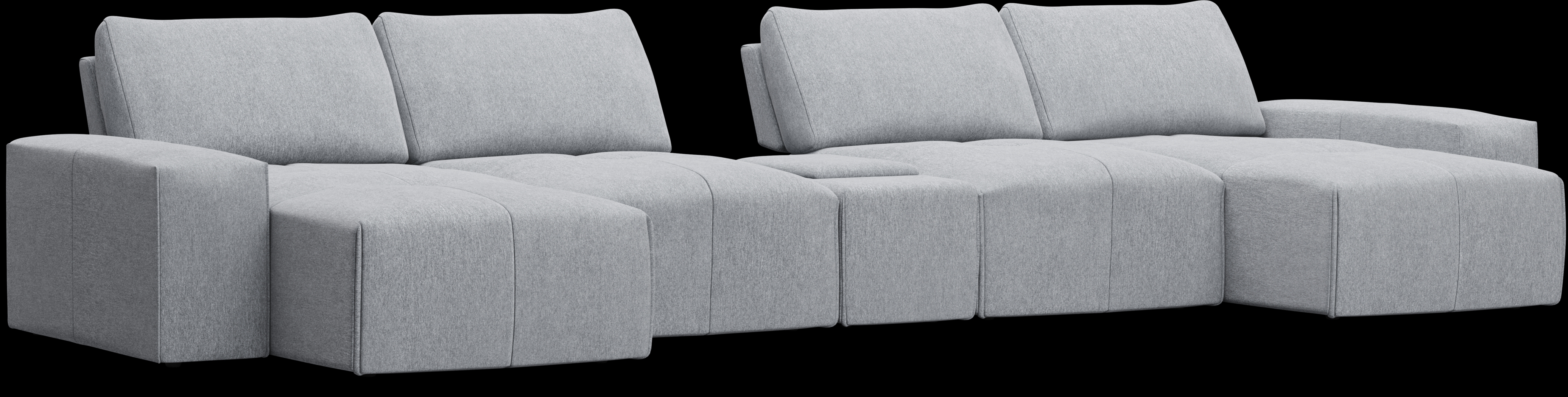 Laney Gray 5 Pc Sectional - Thumbnail - Image 1