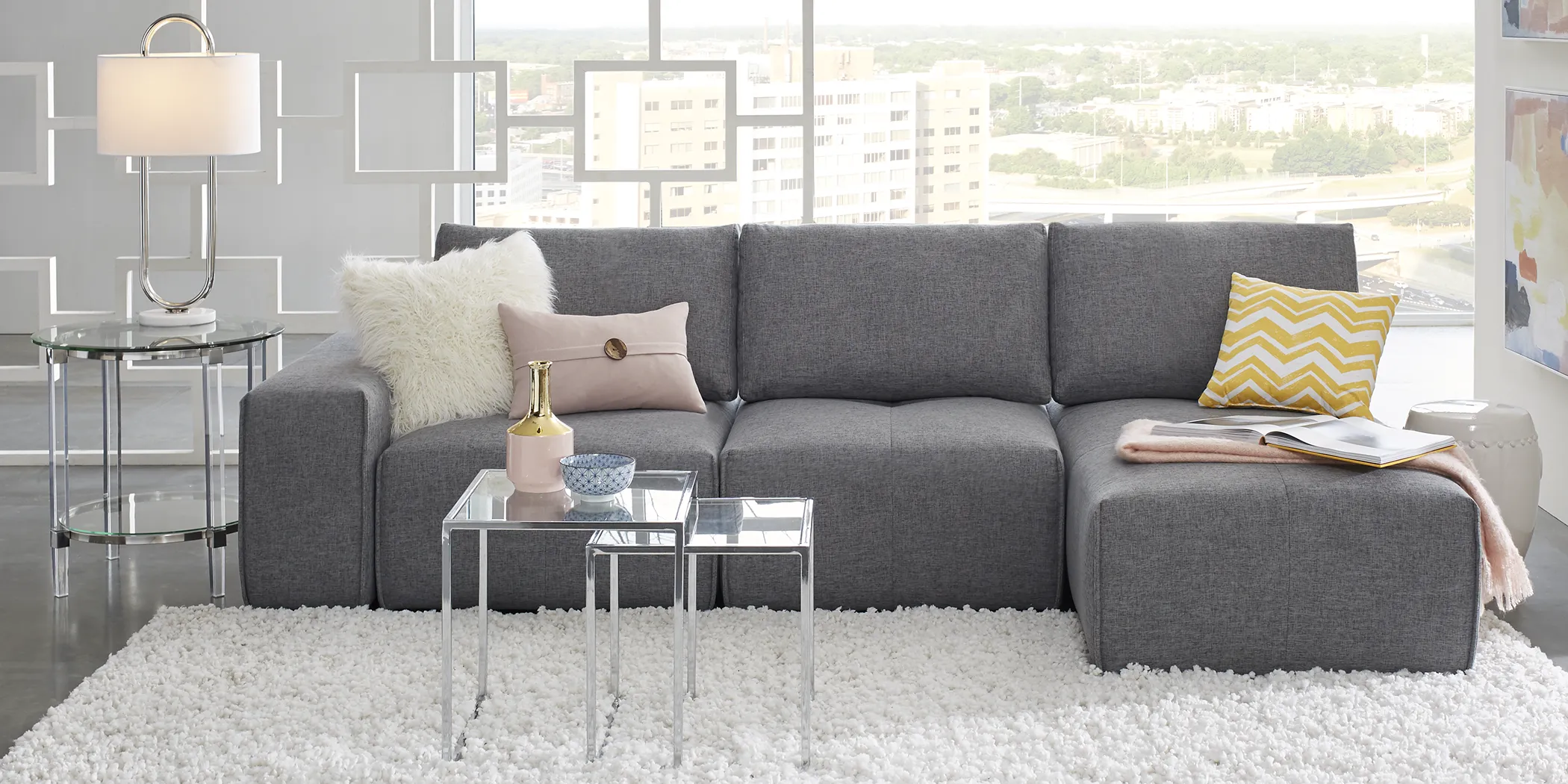 Laney Park Dark Gray 4 Pc Sectional - Thumbnail - Image 2