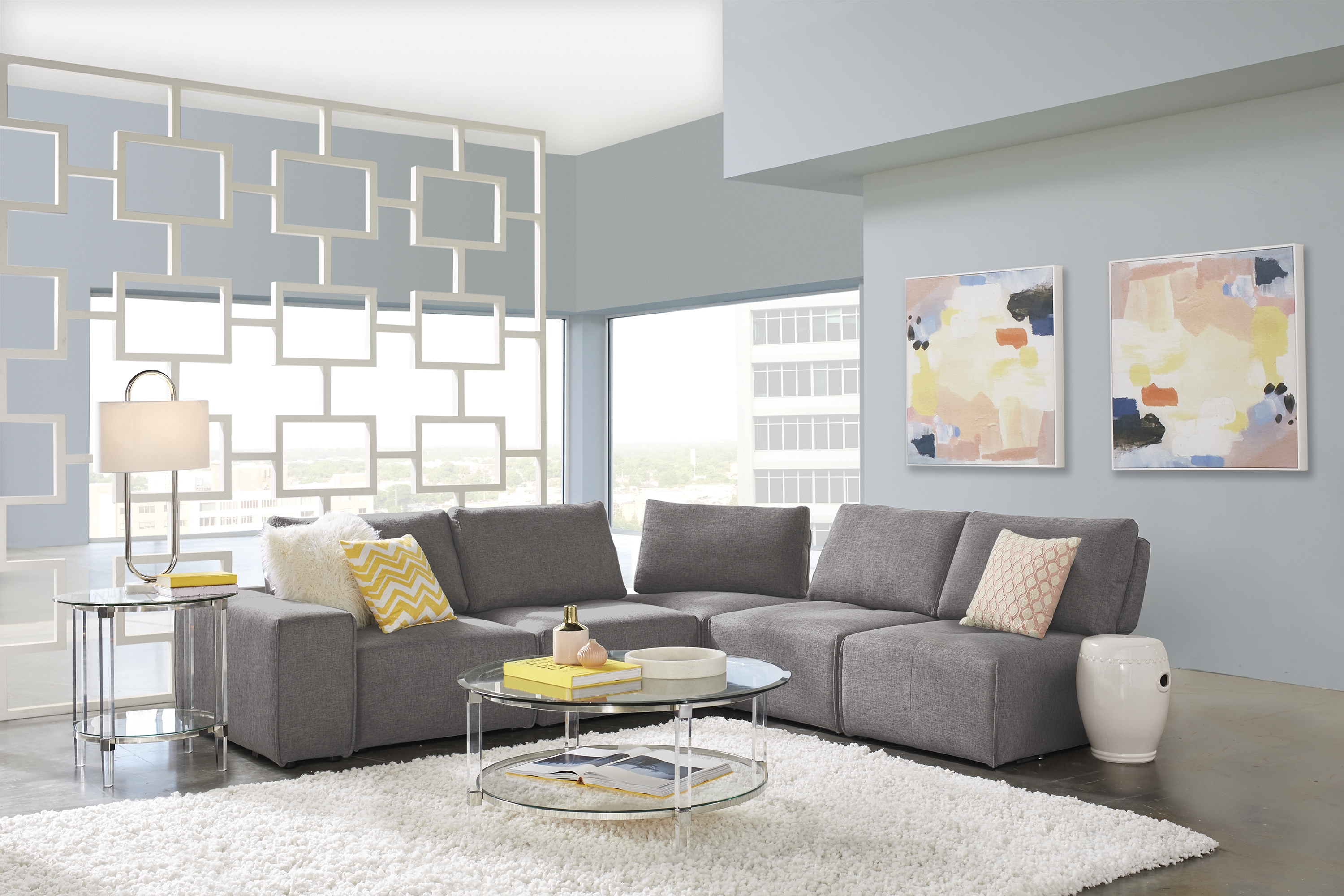 Laney Park Dark Gray 5 Pc Sectional - Thumbnail - Image 2