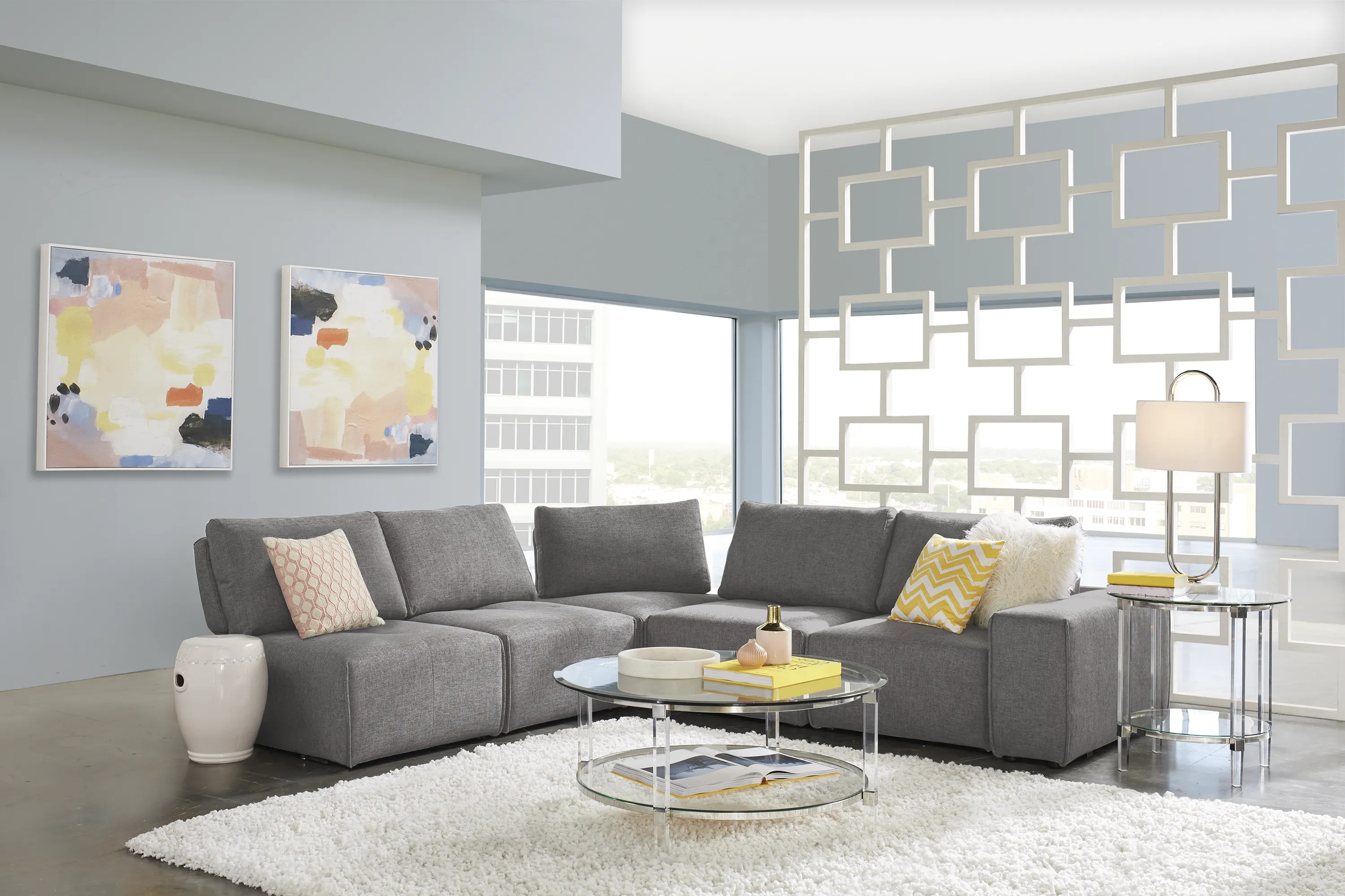 Laney Park Dark Gray 5 Pc Sectional - Thumbnail - Image 2