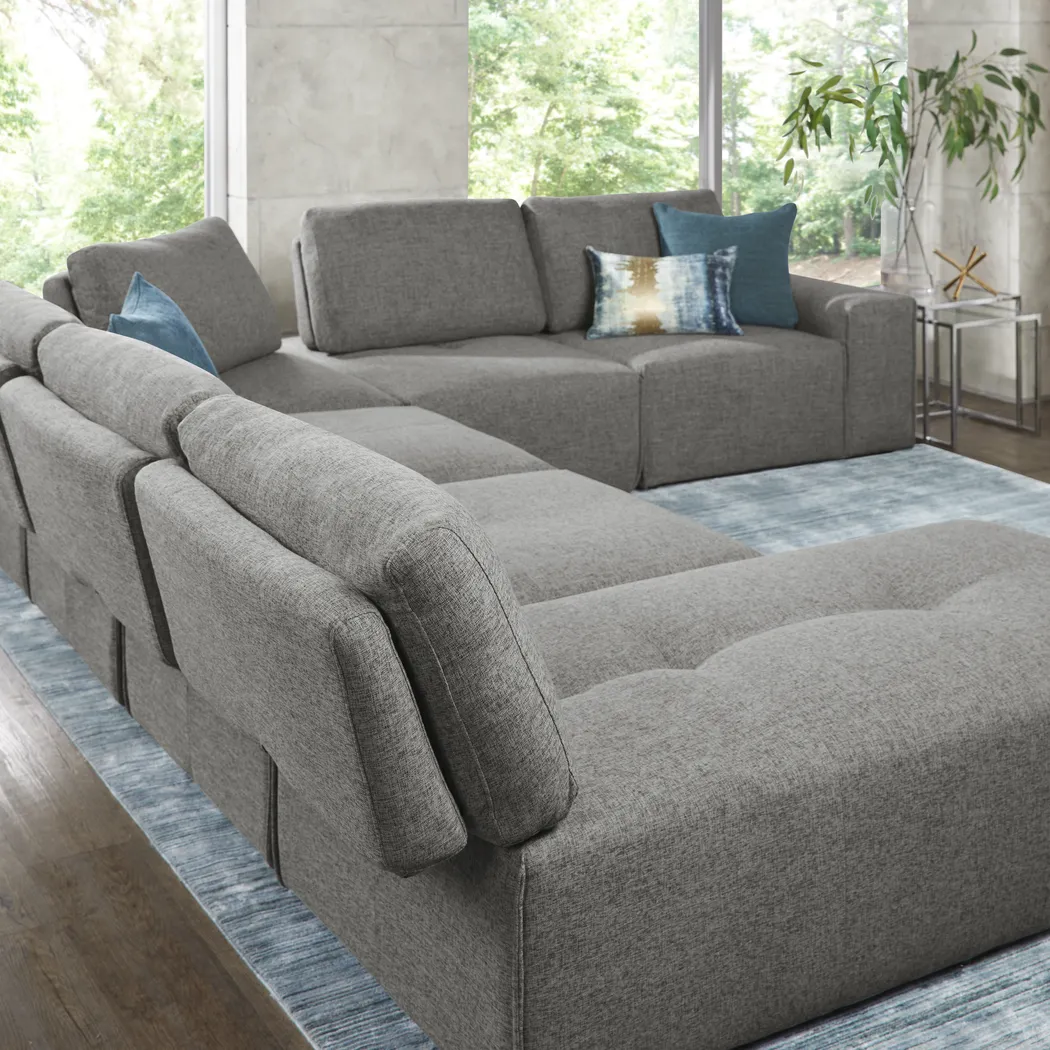 Laney Park Dark Gray 6 Pc Sectional - Image 5