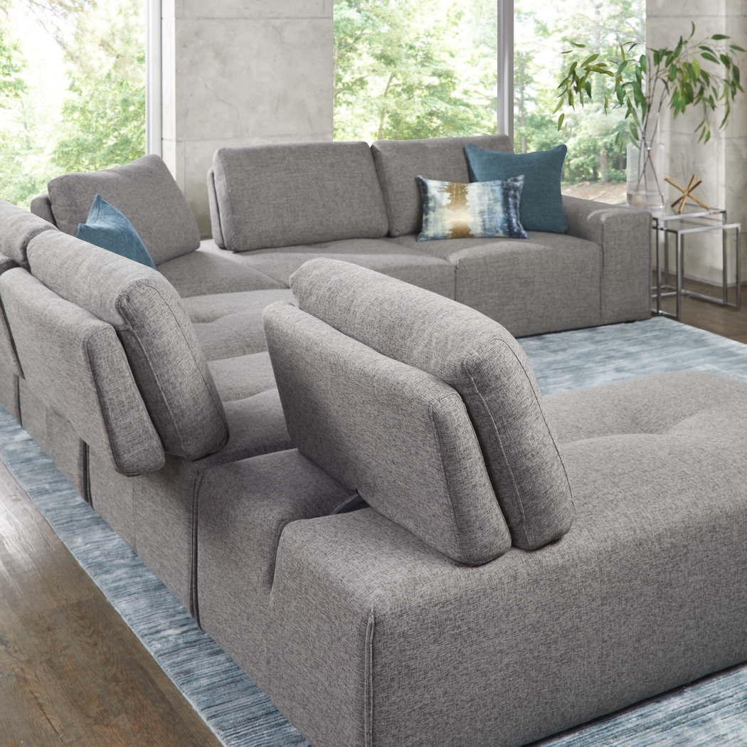 Laney Park Dark Gray 6 Pc Sectional - Thumbnail - Image 4