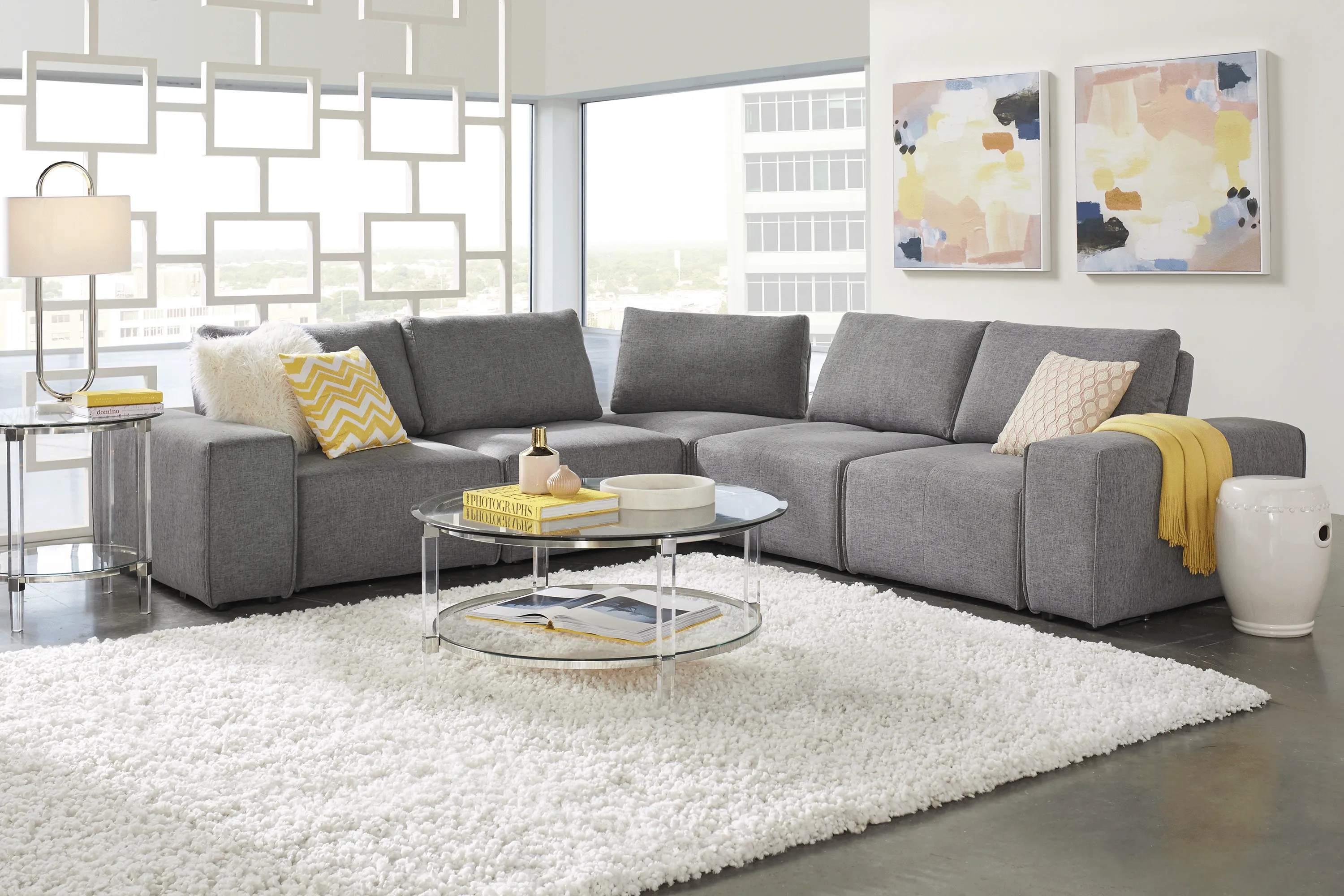 Laney Park Dark Gray 7 Pc Sectional - Thumbnail - Image 2