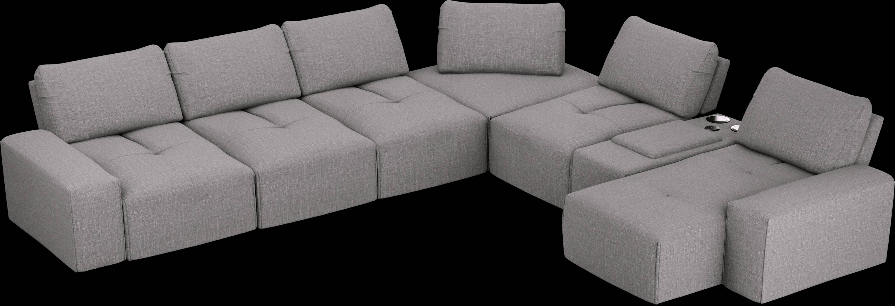 Laney Park Dark Gray 7 Pc Sectional - Thumbnail - Image 3