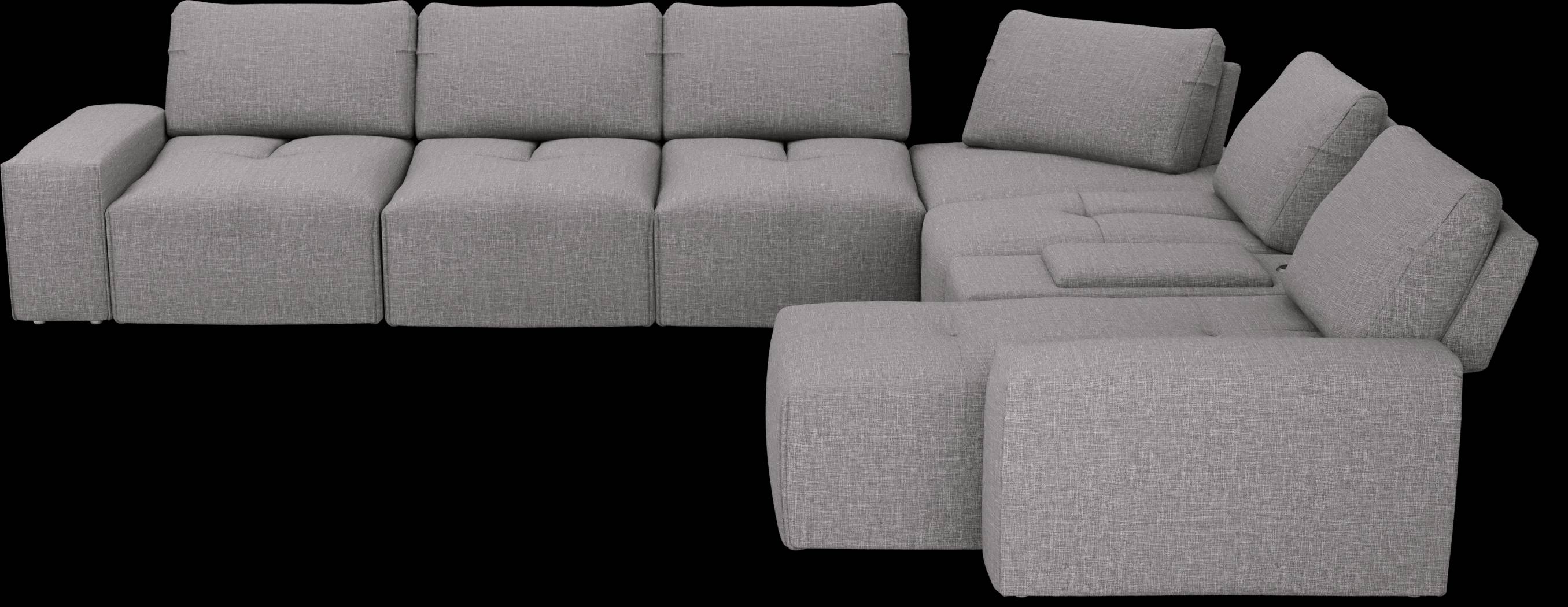 Laney Park Dark Gray 7 Pc Sectional - Thumbnail - Image 4