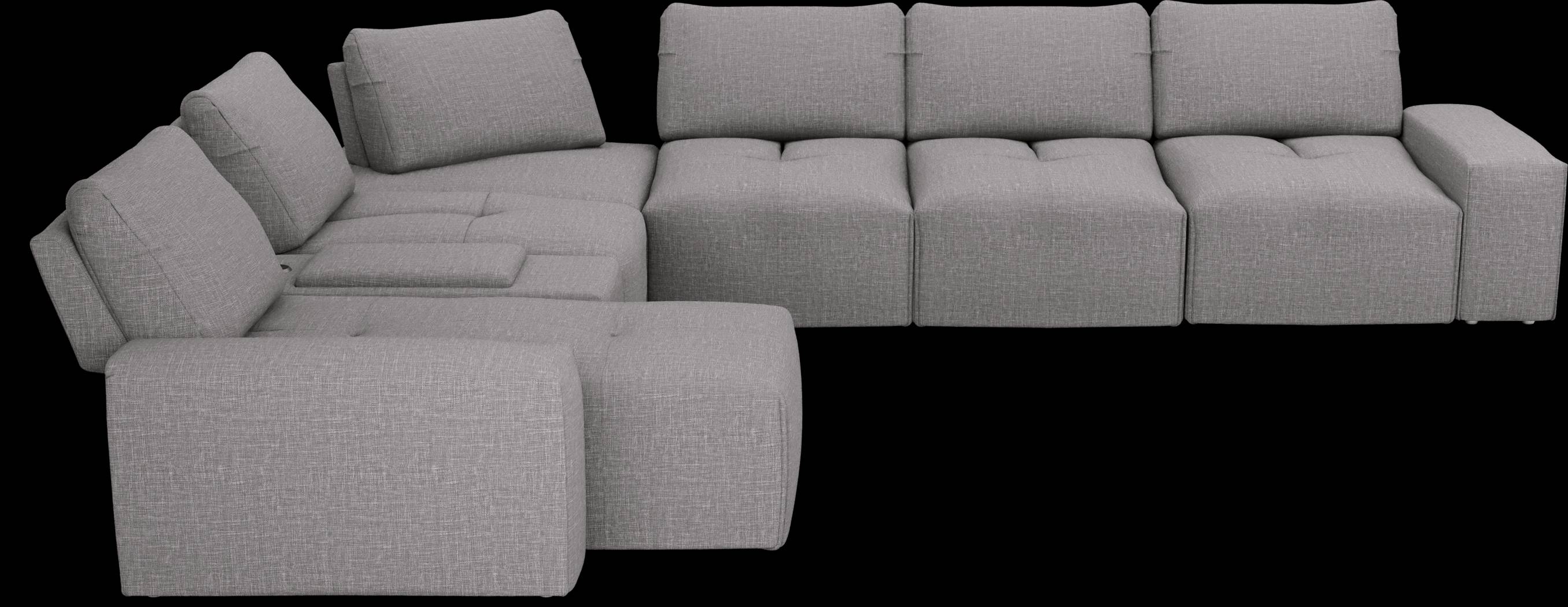 Laney Park Dark Gray 7 Pc Sectional - Thumbnail - Image 4