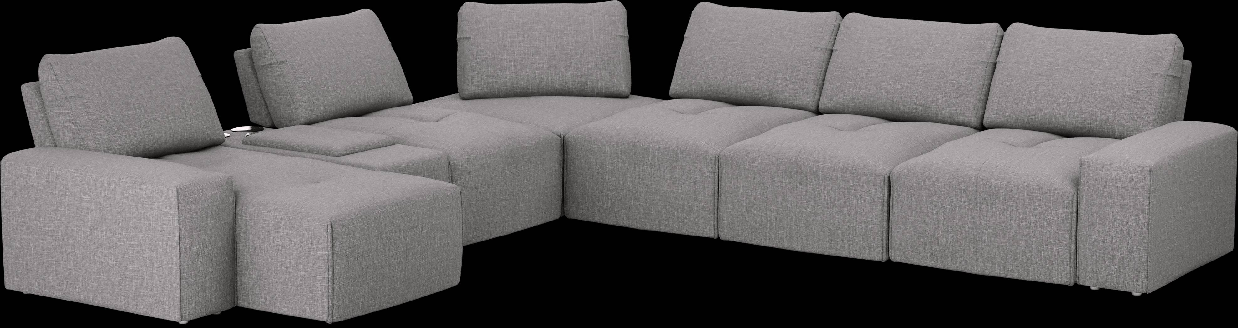 Laney Park Dark Gray 7 Pc Sectional - Thumbnail - Image 1