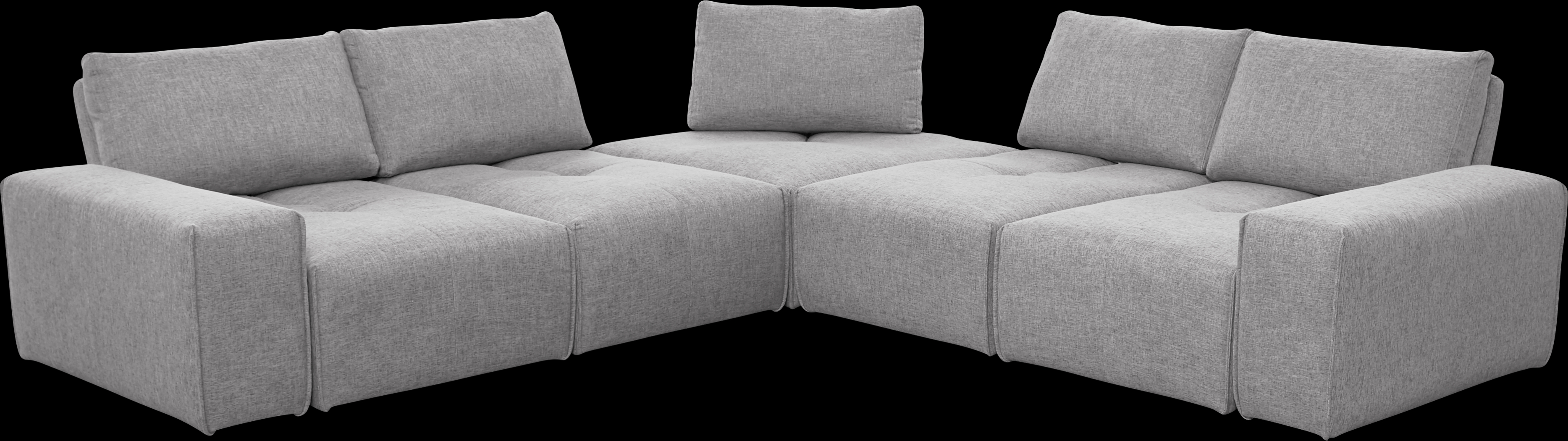 Laney Park Light Gray 5 Pc Sectional - Thumbnail - Image 3