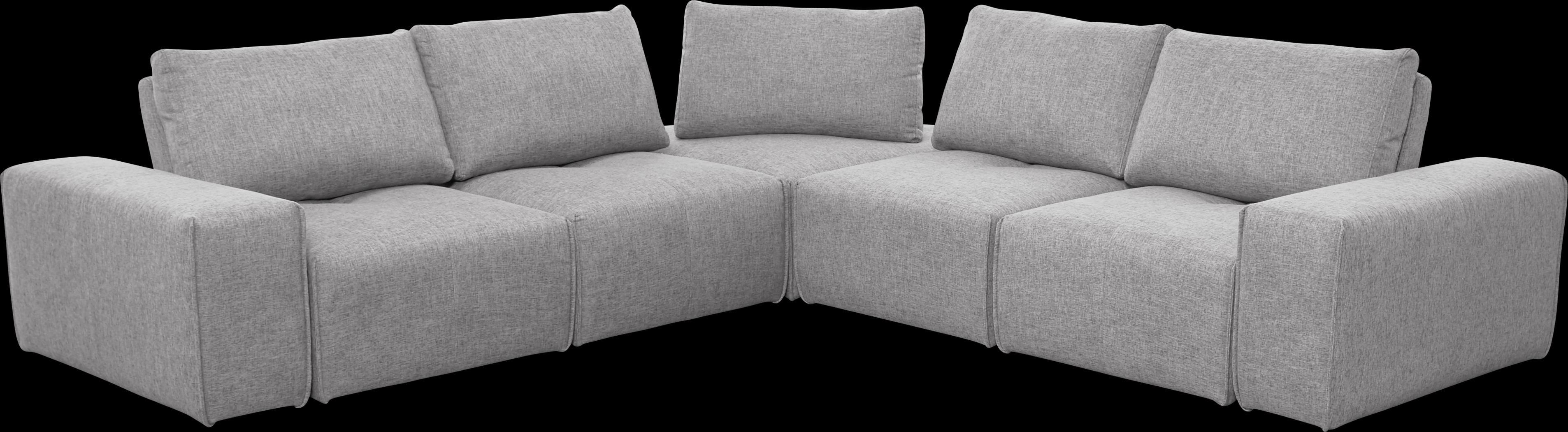 Laney Park Light Gray 5 Pc Sectional - Thumbnail - Image 1