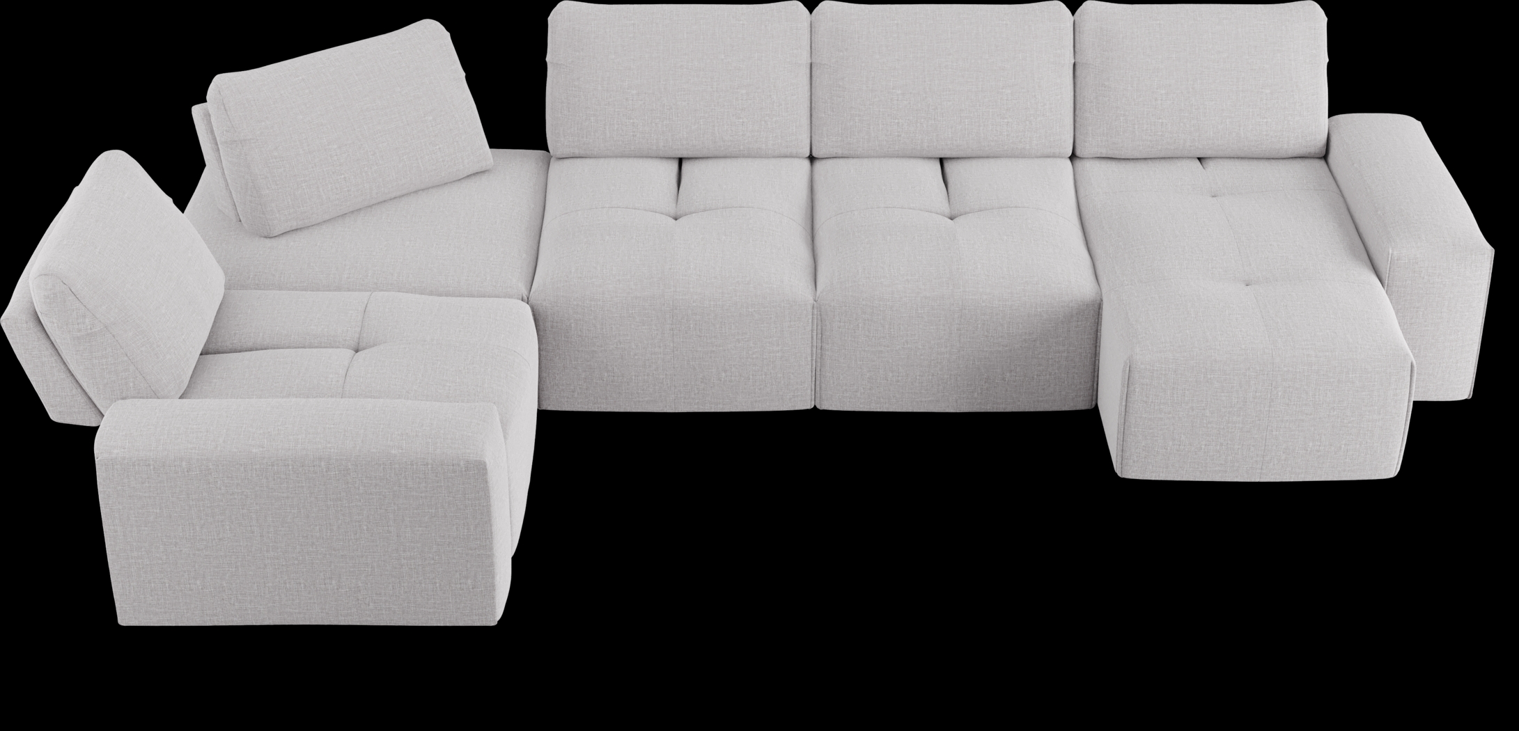 Laney Park Light Gray 6 Pc Sectional - Thumbnail - Image 4