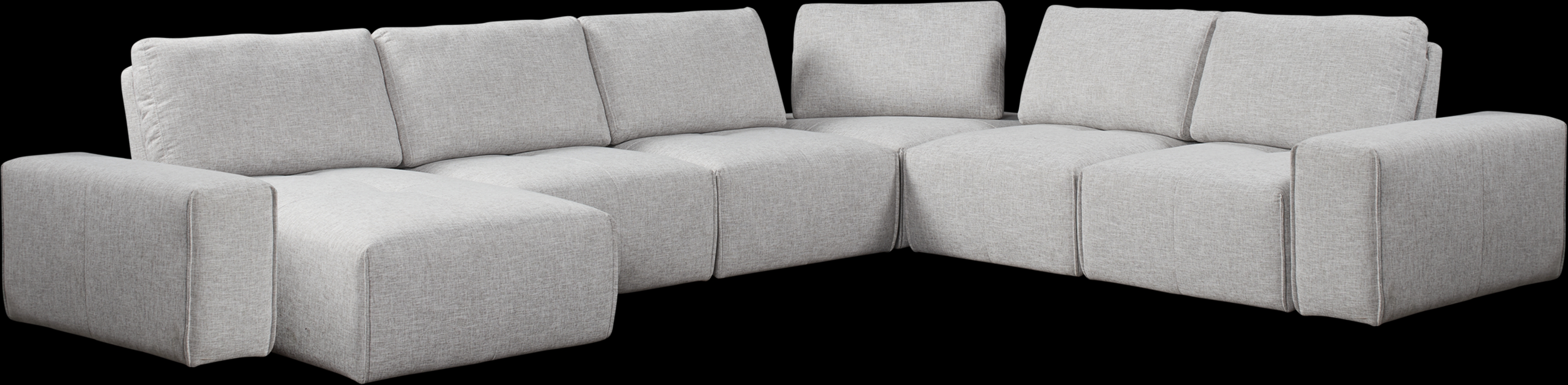 Laney Park Light Gray 6 Pc Sectional - Thumbnail - Image 1