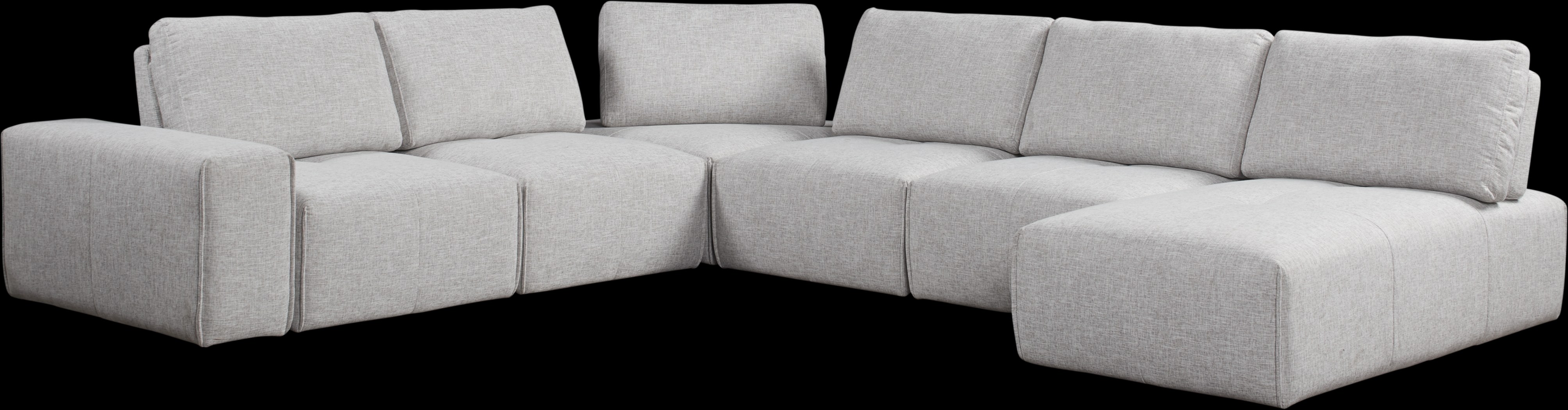 Laney Park Light Gray 6 Pc Sectional - Thumbnail - Image 1