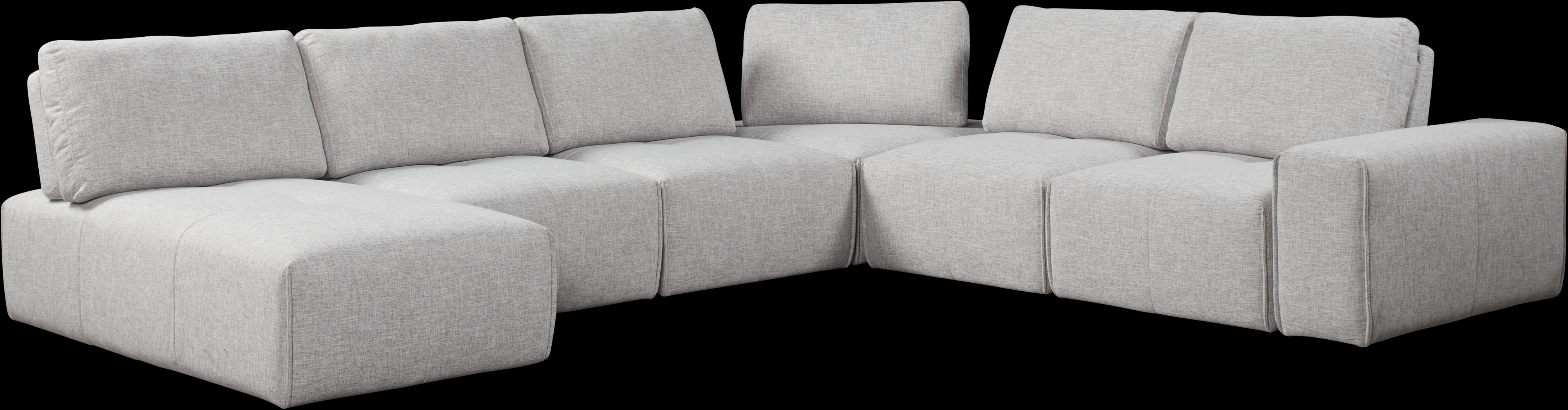 Laney Park Light Gray 6 Pc Sectional - Thumbnail - Image 1