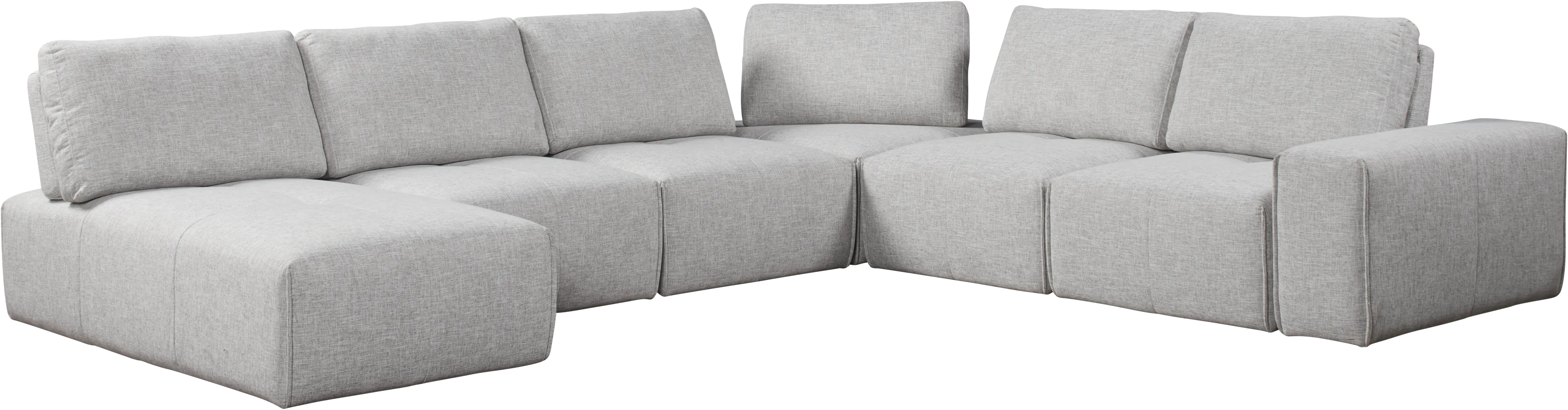 Laney Park Light Gray 6 Pc Sectional - Thumbnail - Image 1