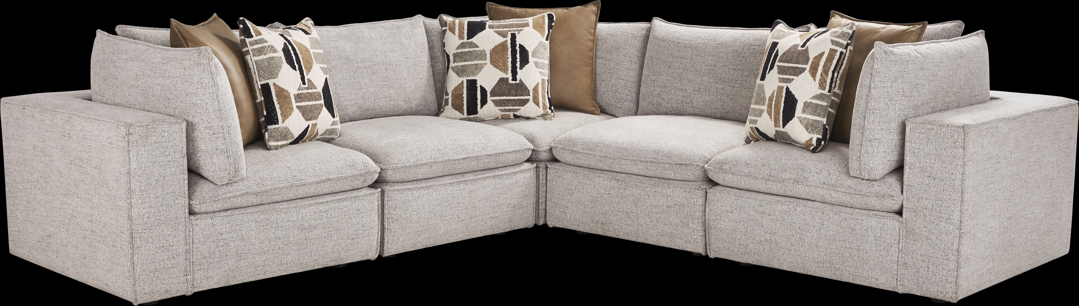 Langford Park Beige 5 Pc Sectional - Thumbnail - Image 1