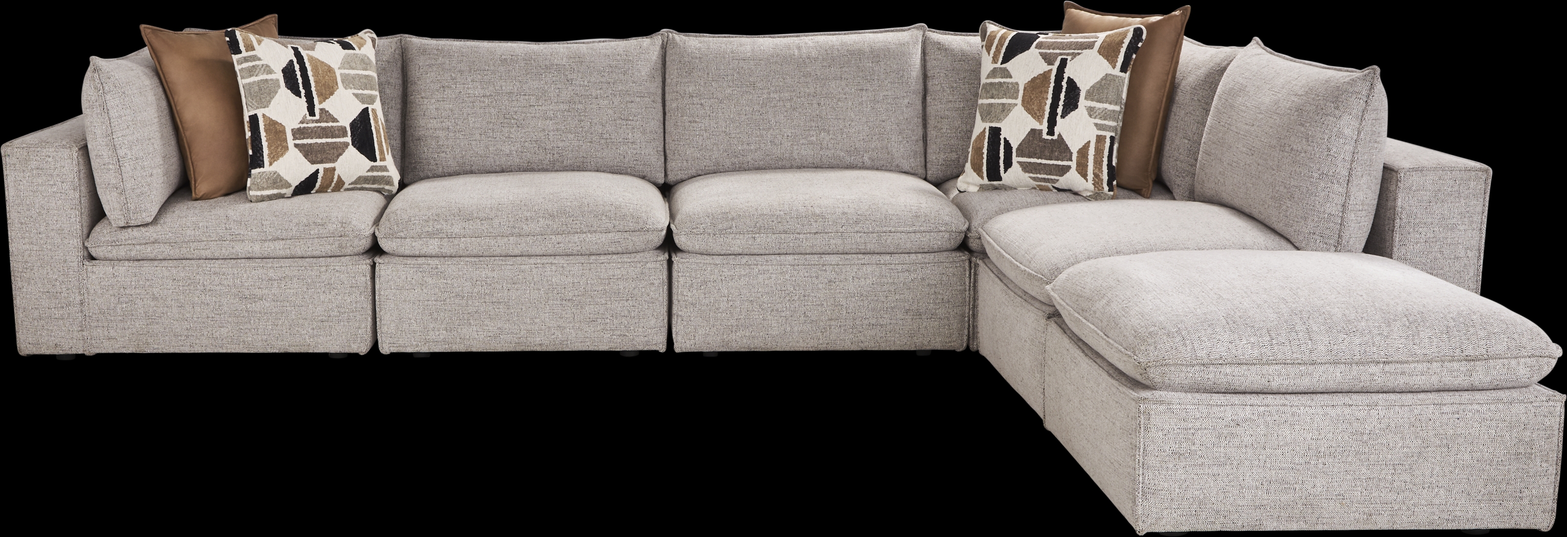 Langford Park Beige 6 Pc Sectional - Thumbnail - Image 1