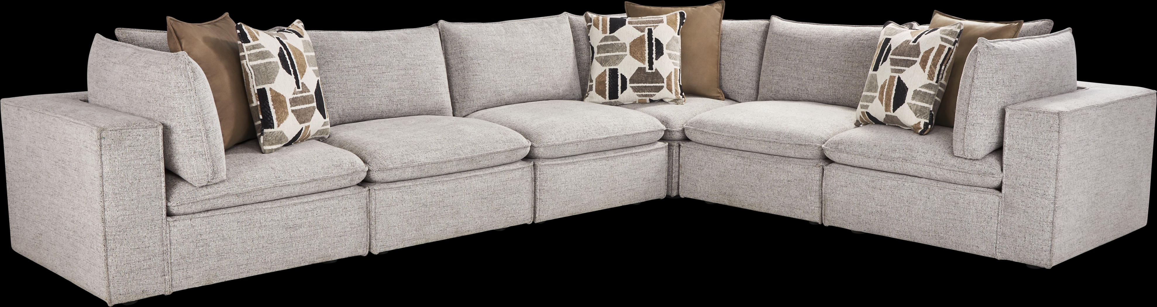 Langford Park Beige 6 Pc Sectional - Thumbnail - Image 1