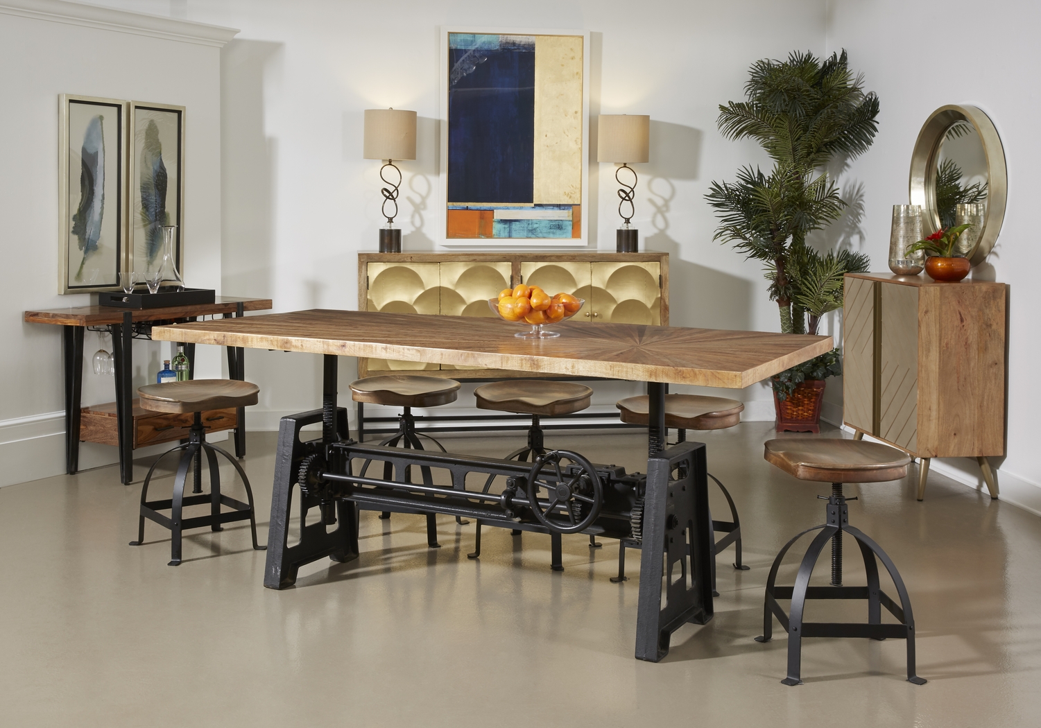 Langstane Brown Dining Table - Thumbnail - Image 2