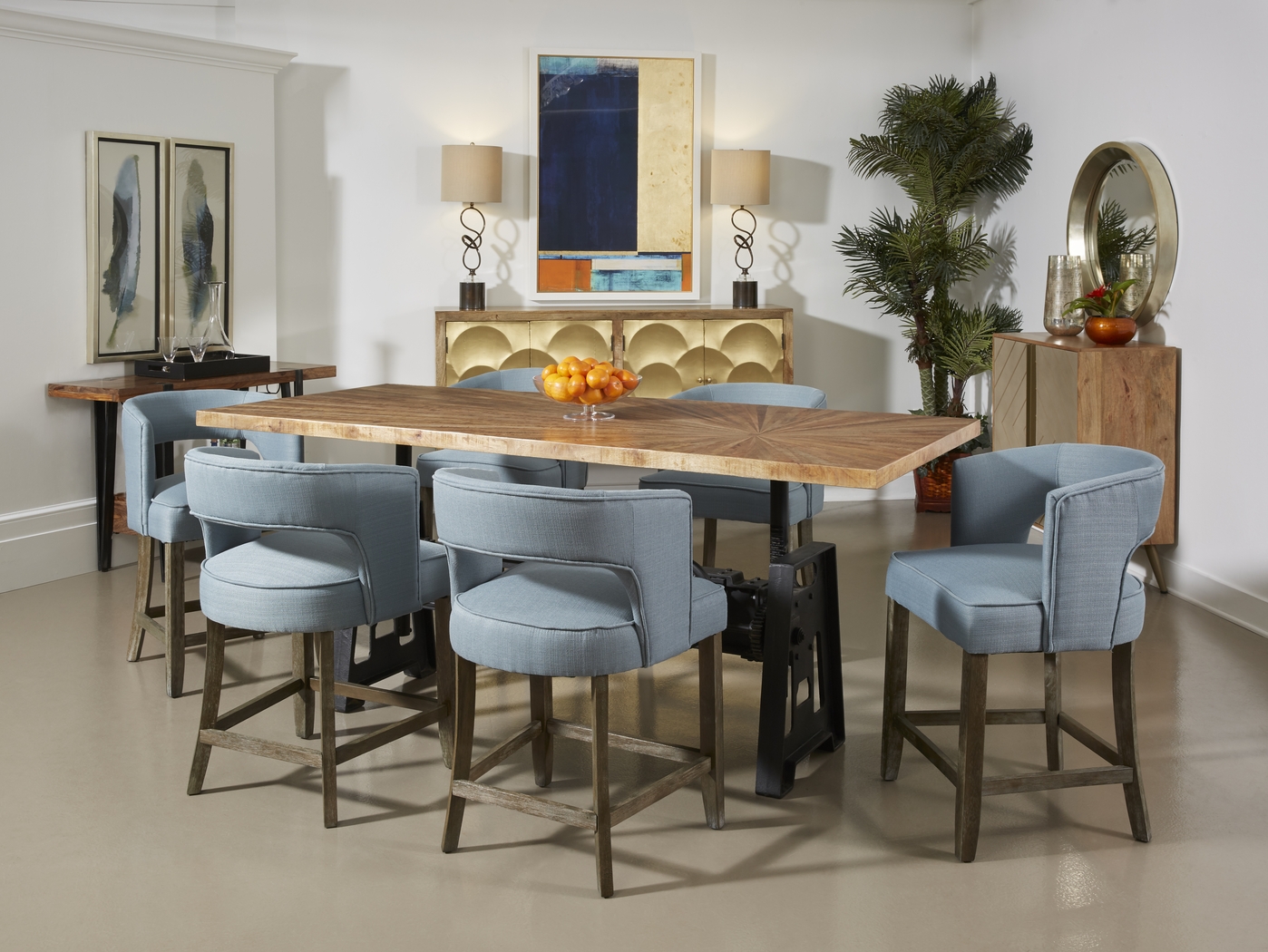 Langstane Brown Dining Table - Thumbnail - Image 3