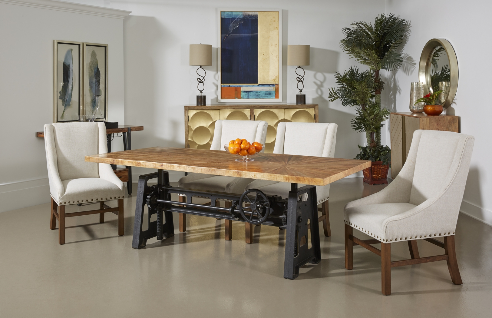 Langstane Brown Dining Table - Thumbnail - Image 4