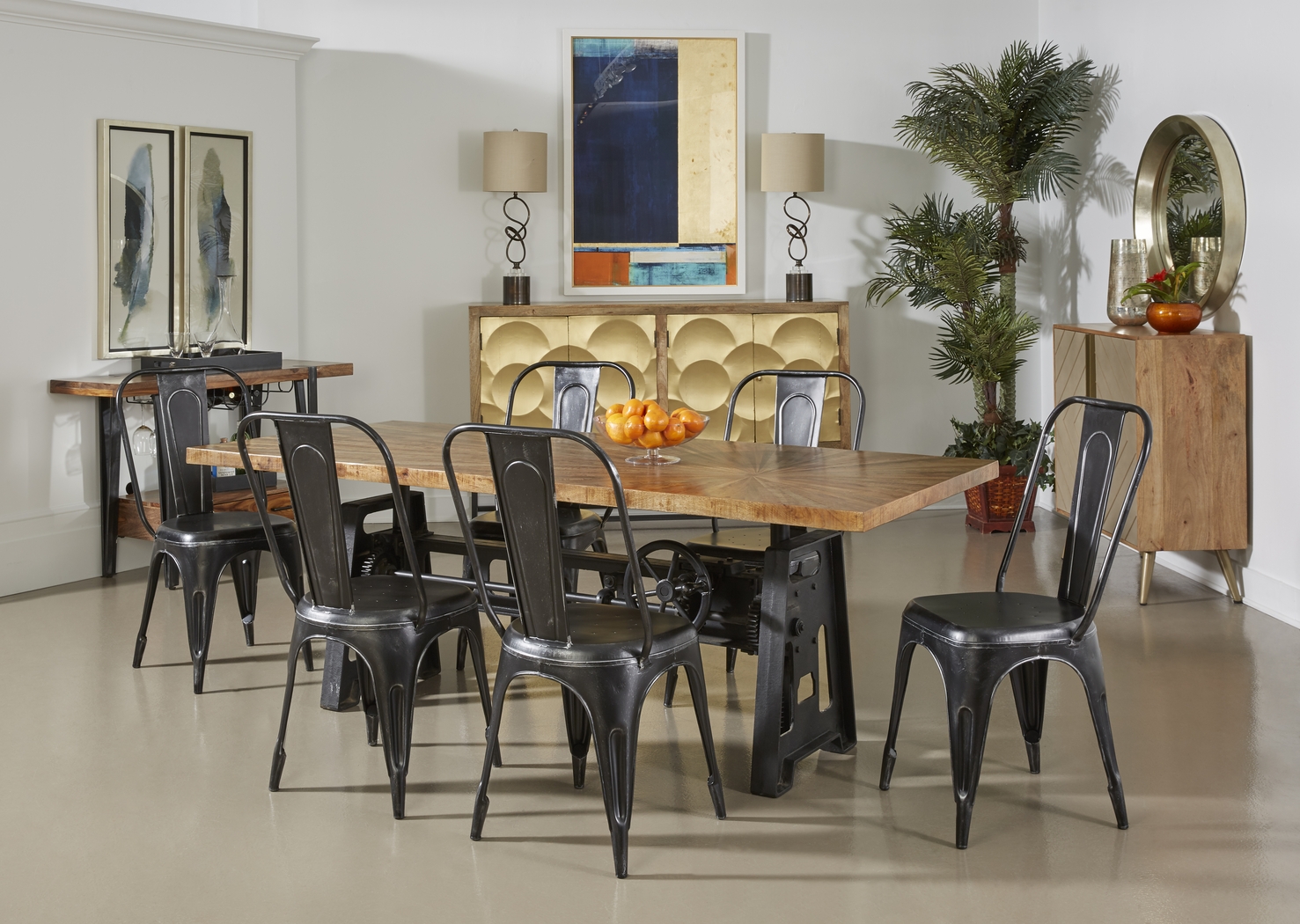 Langstane Brown Dining Table - Thumbnail - Image 6
