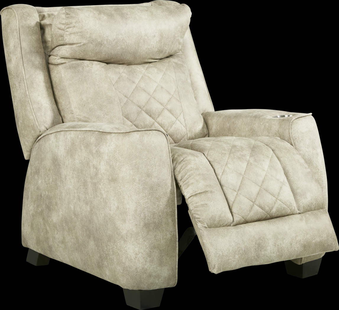 Langton Beige Triple Power Recliner - Thumbnail - Image 2