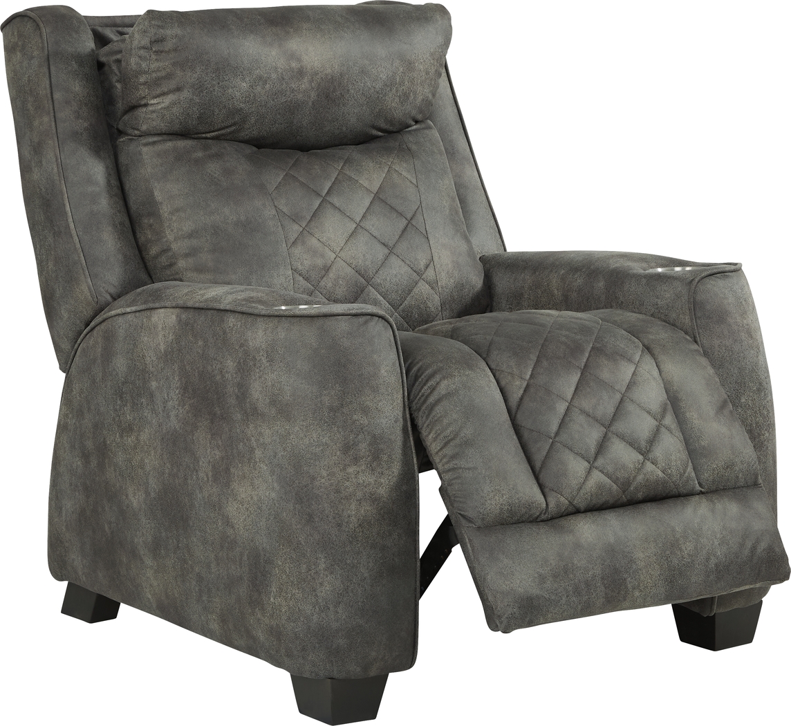 Langton Gray Triple Power Recliner - Thumbnail - Image 2