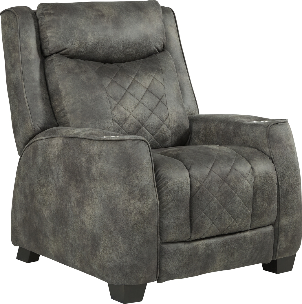 Langton Gray Triple Power Recliner - Thumbnail - Image 1