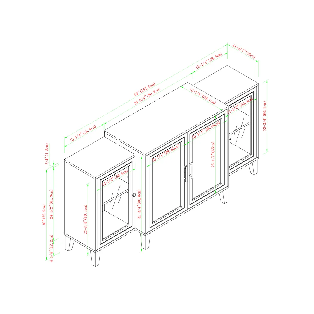 Langwater White Sideboard - Image 5