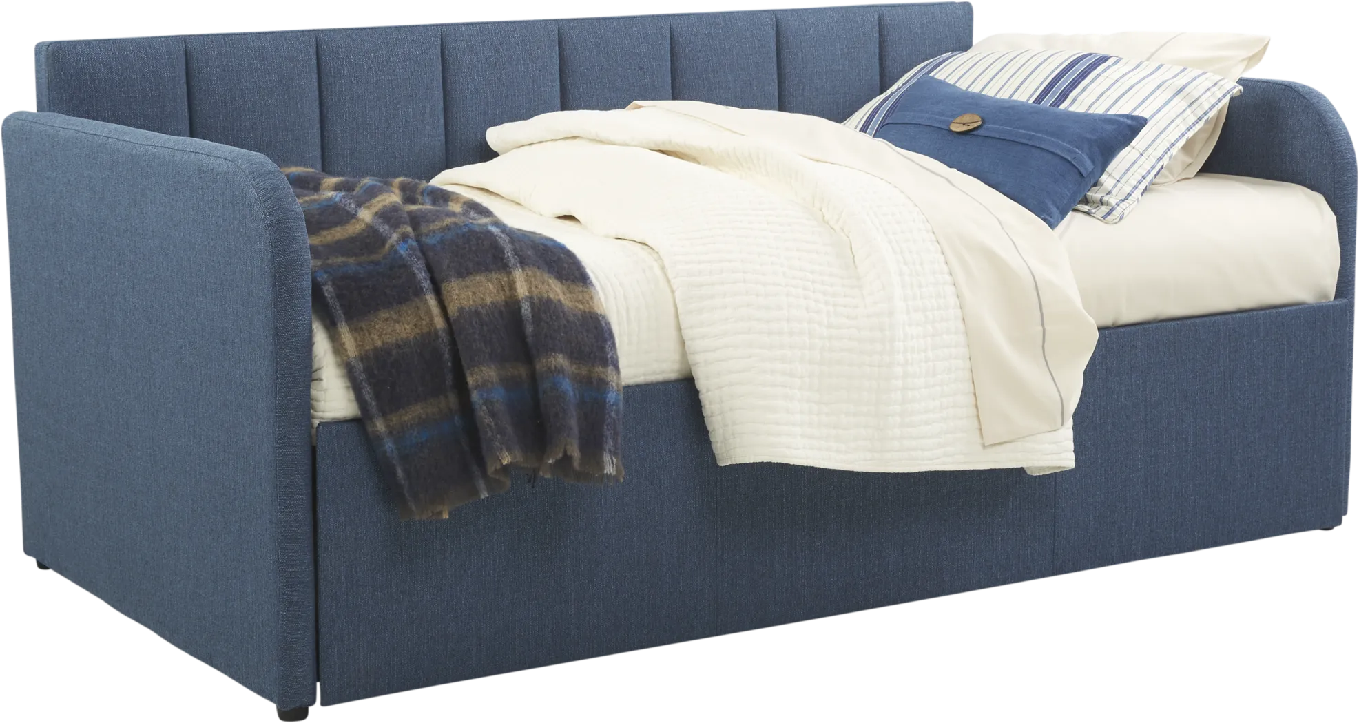 Lanie Blue Vertical Channel Daybed - Thumbnail - Image 1