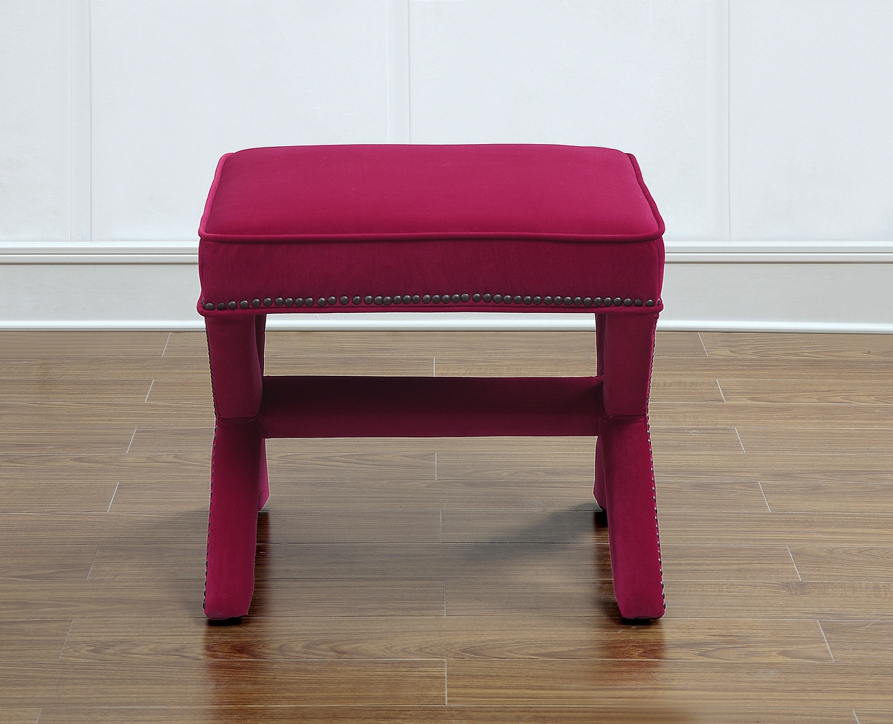 Lanier Hot Pink Ottoman - Thumbnail - Image 2