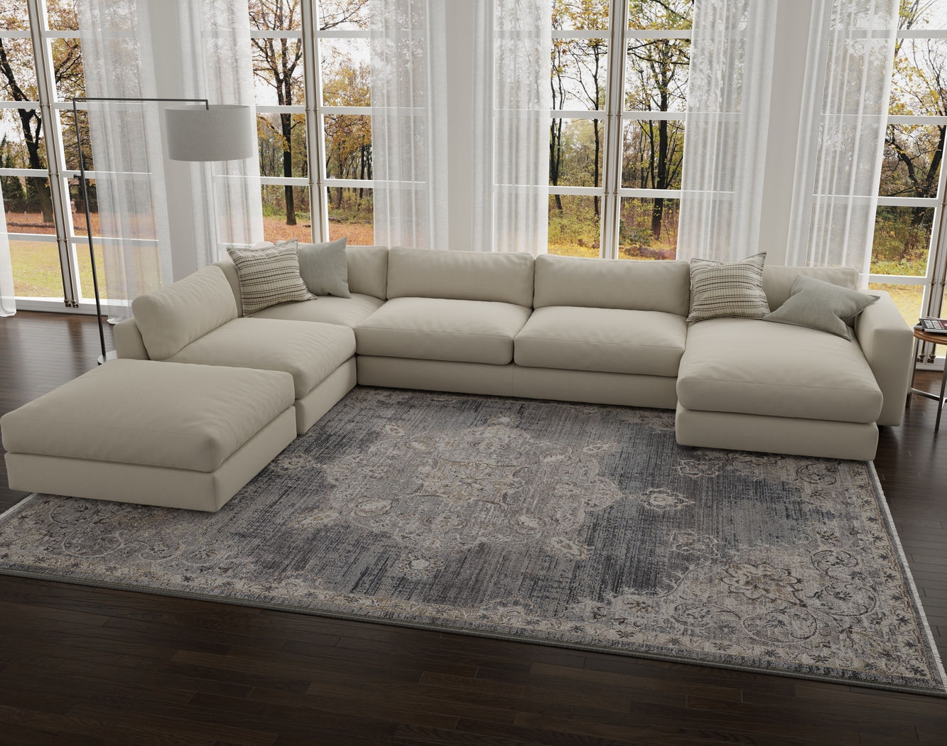 Lanison Gray 7'10 x 9'10 Rug - Thumbnail - Image 2