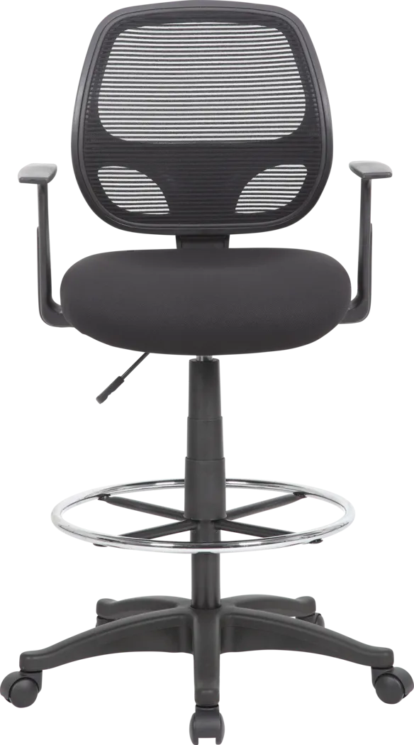 Lanndis Black Desk Stool - Thumbnail - Image 3