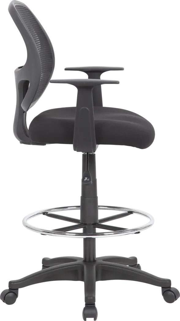 Lanndis Black Desk Stool - Thumbnail - Image 4