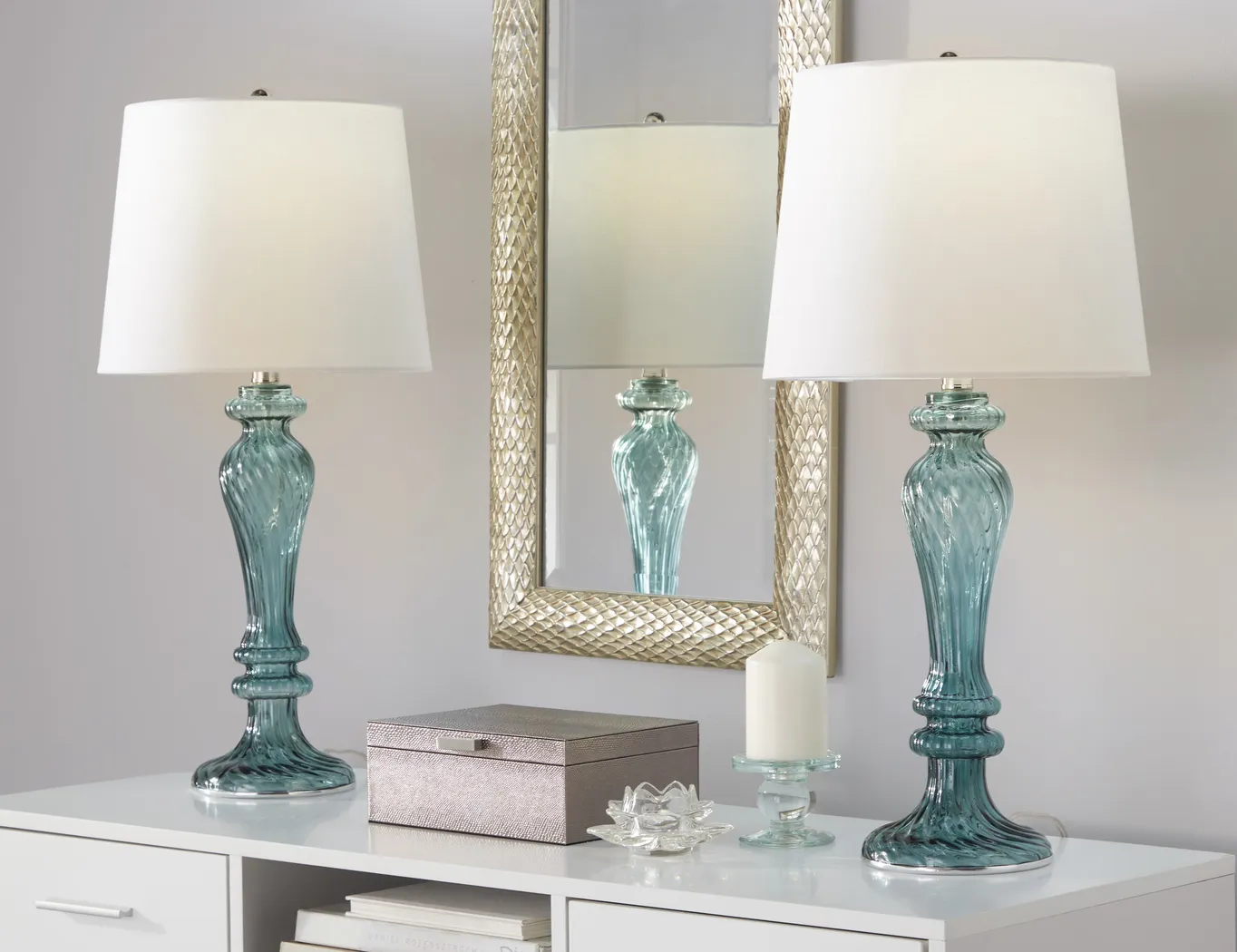 Lannoo Hills Turquoise Lamp, Set of 2 - Thumbnail - Image 2