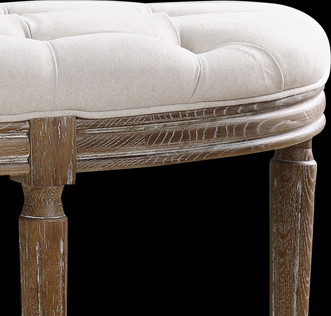 Lanntair Linen Accent Bench - Thumbnail - Image 2