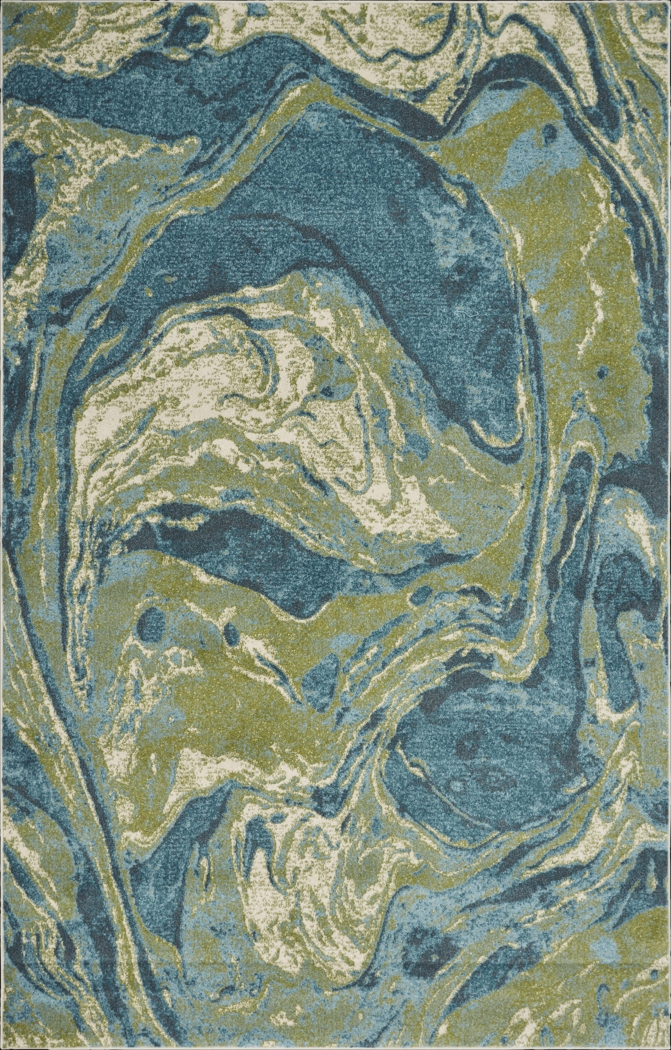 Lanore Teal 5' x 7'6 Rug - Thumbnail - Image 1