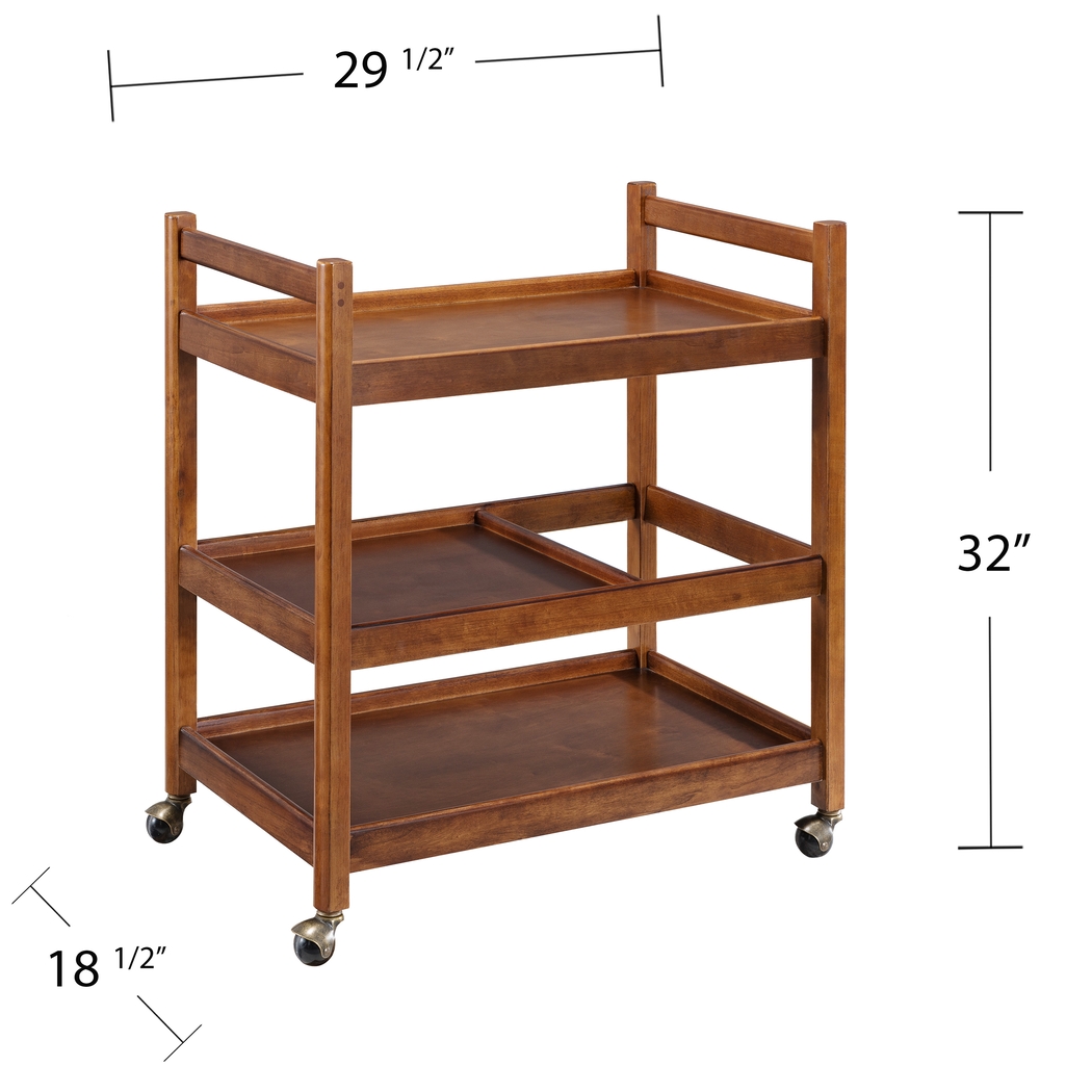 Lanrell Brown Bar Cart - Thumbnail - Image 5