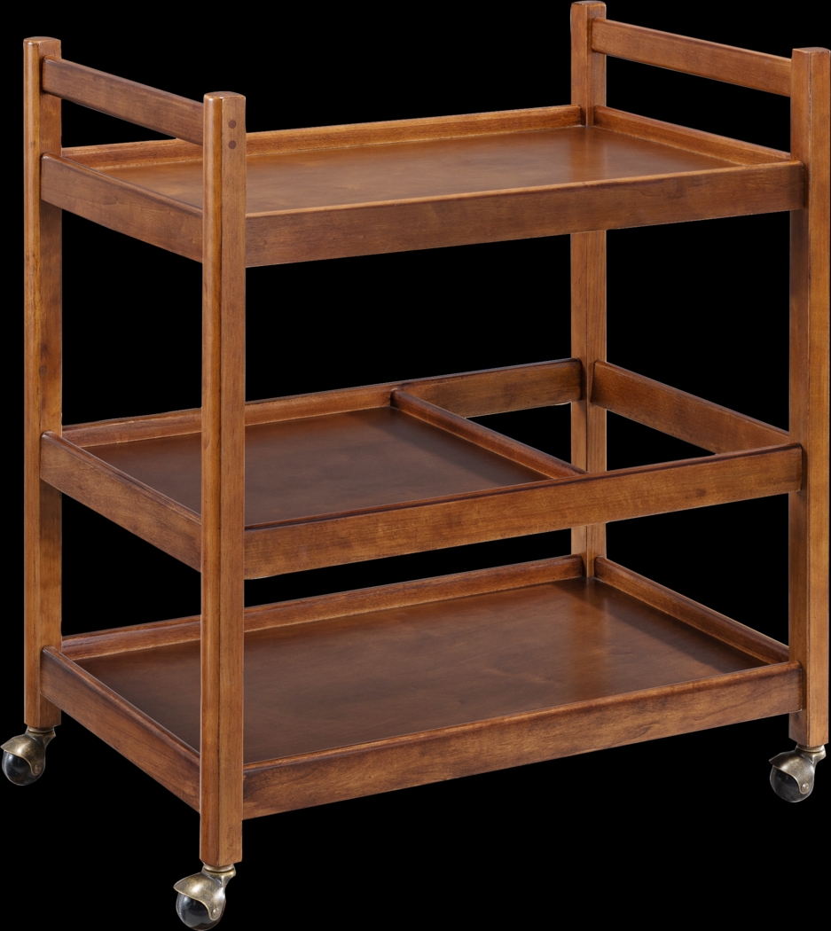Lanrell Brown Bar Cart - Thumbnail - Image 1