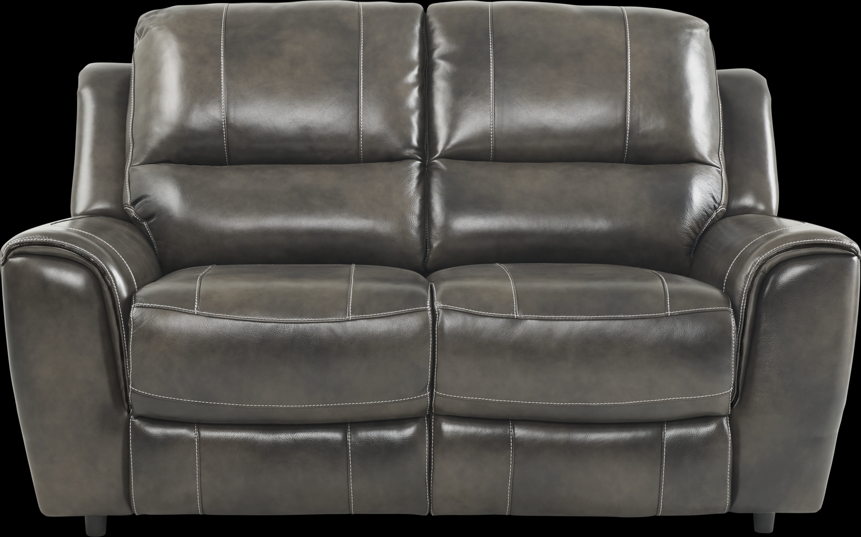 Lanzo Gray Leather 5 Pc Living Room with Reclining Sofa - Thumbnail - Image 6