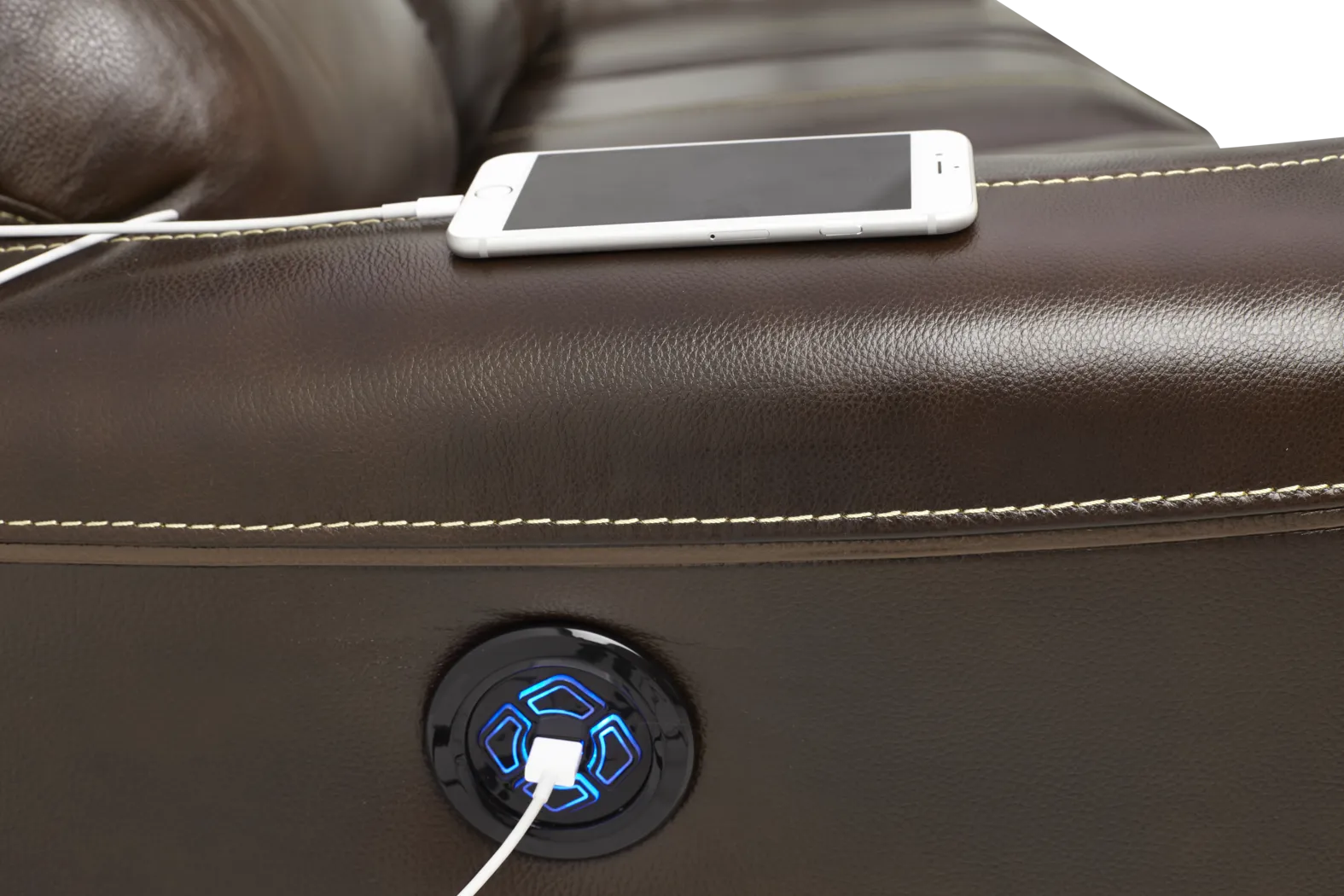 Lanzo Gray Leather 2 Pc Reclining Living Room - Thumbnail - Image 7