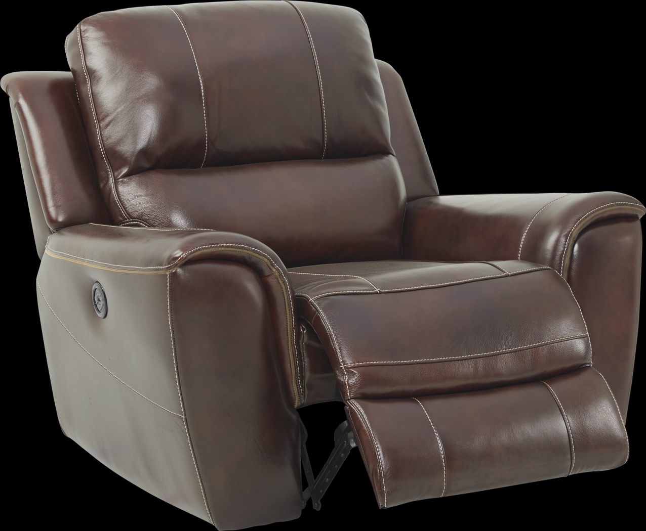 Lanzo Merlot Leather Recliner - Thumbnail - Image 2