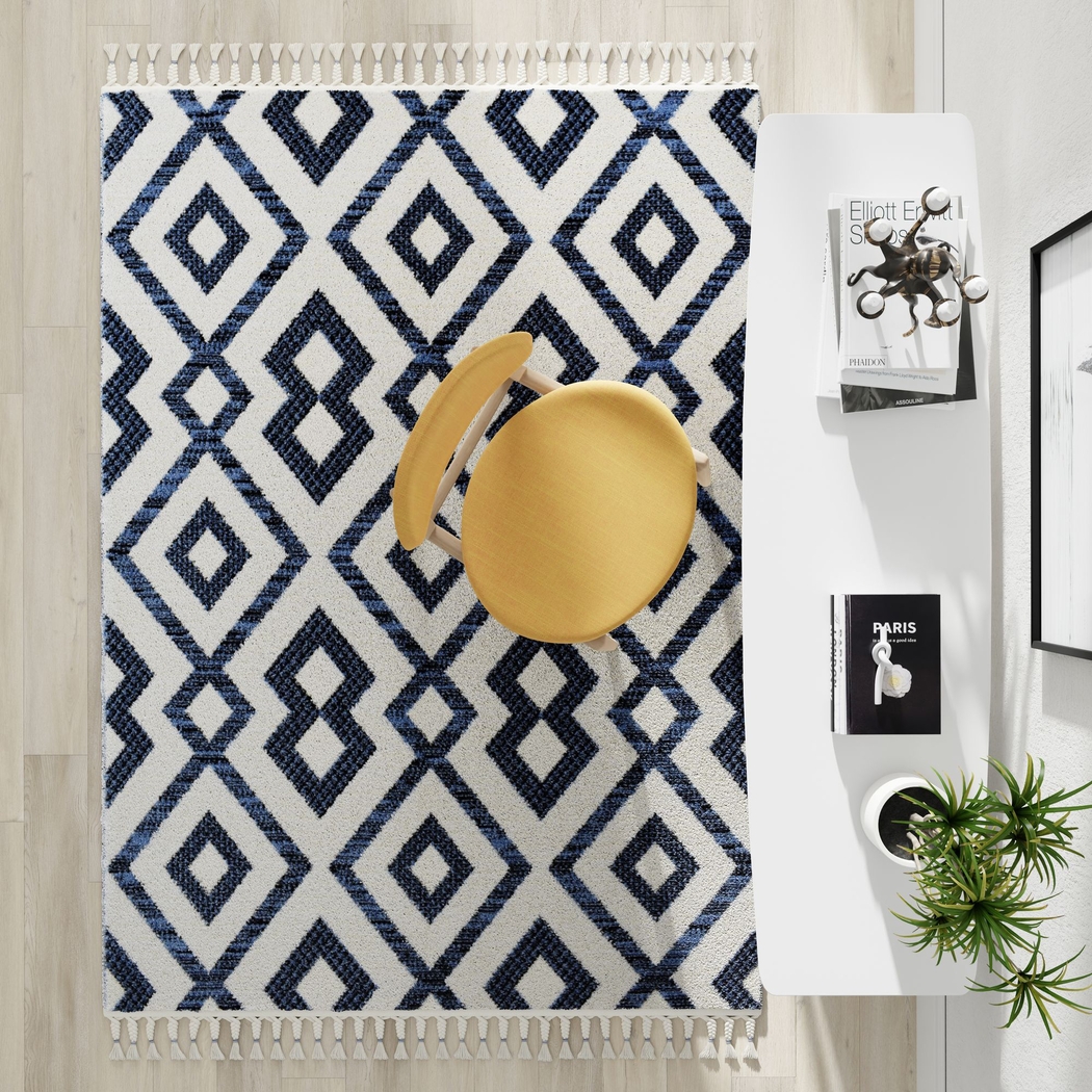 Laozui White/Black 8'3 x 10' Rug - Thumbnail - Image 5