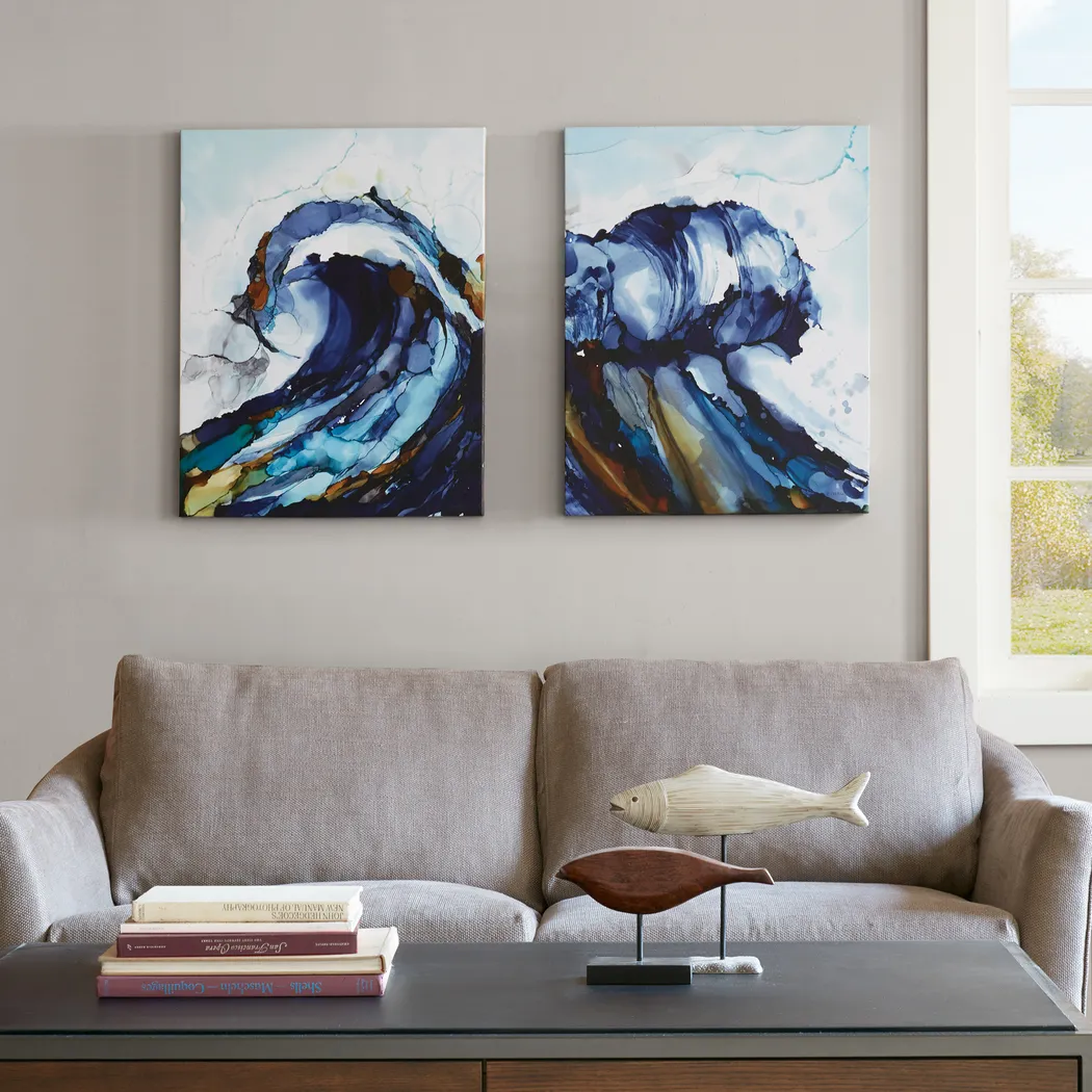 Lapidge Blue Gel Coat Canvas Set of 2 - Thumbnail - Image 3