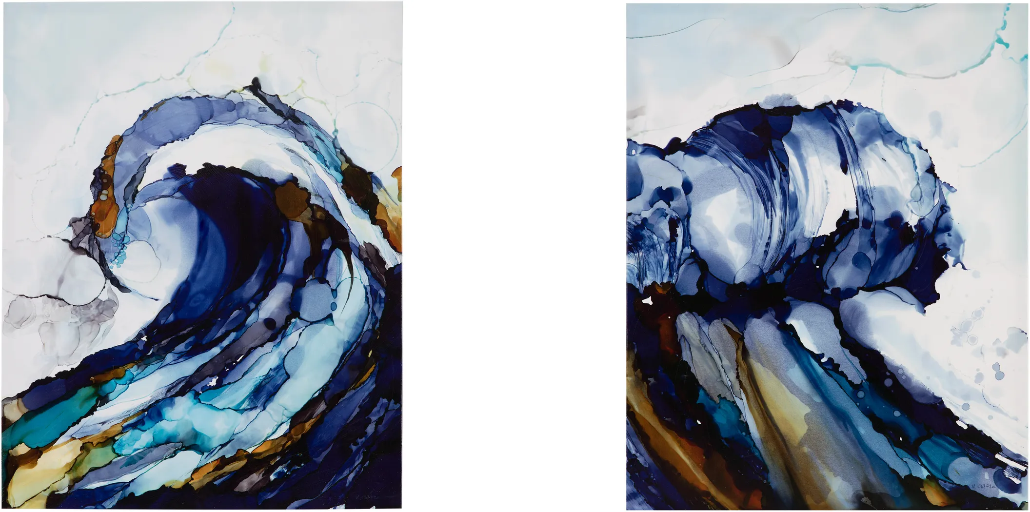 Lapidge Blue Gel Coat Canvas Set of 2 - Thumbnail - Image 1