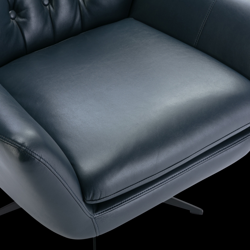 Lapua Blue Swivel Accent Chair - Thumbnail - Image 7