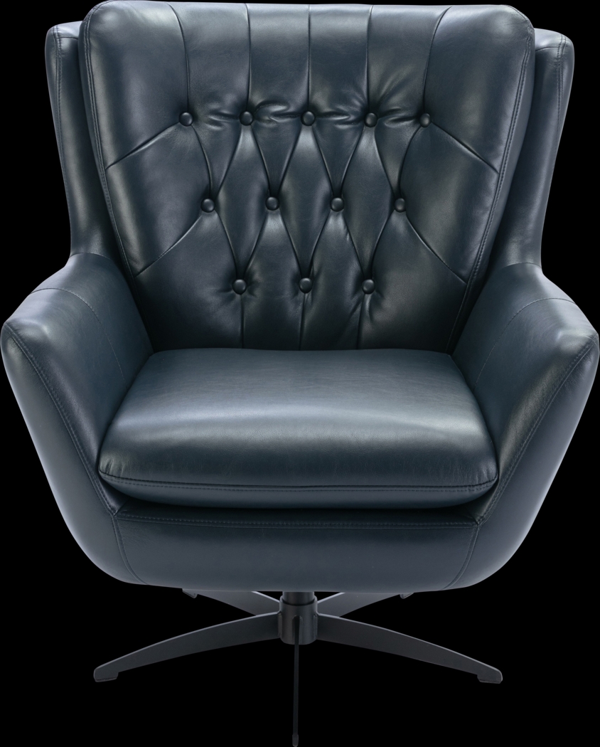 Lapua Blue Swivel Accent Chair - Thumbnail - Image 12
