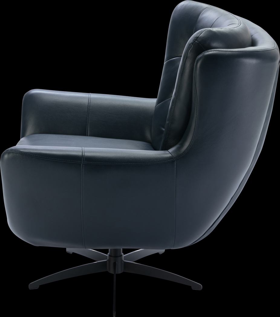 Lapua Blue Swivel Accent Chair - Thumbnail - Image 14