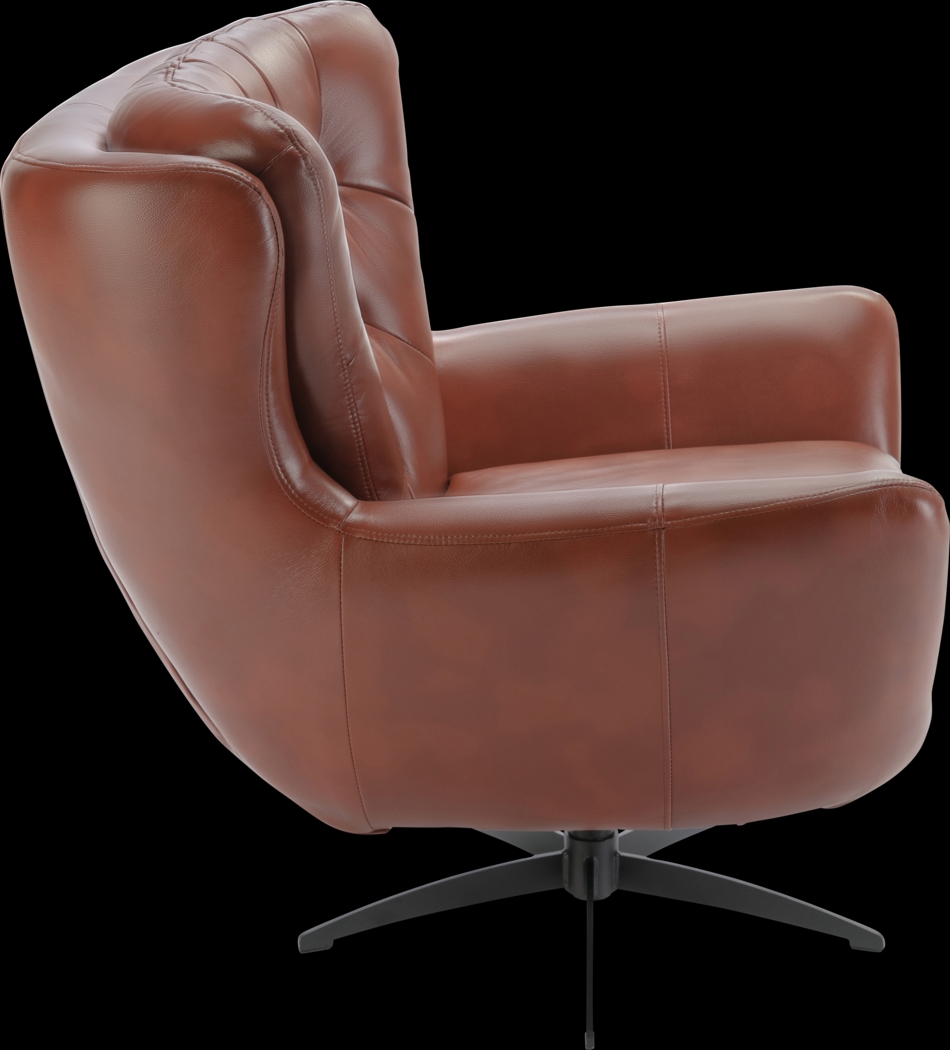 Lapua Brown Swivel Accent Chair - Thumbnail - Image 10