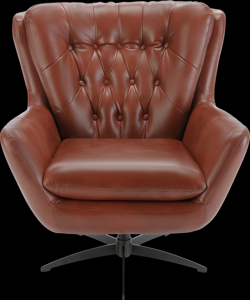 Lapua Brown Swivel Accent Chair - Thumbnail - Image 6